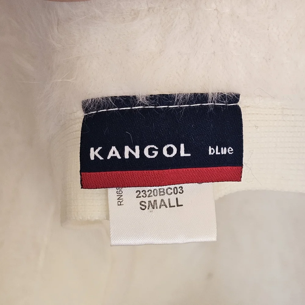 Kangol White Furgora Faux Fur Bucket Hat Y2K Small - Picture 4 of 6